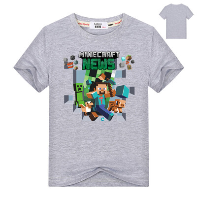 

Kids Boys Minecraft Run Away майка 2018 Летний возраст 3-13 Дети Видеоигры Tee Girls Приключения Топы Костюм День рождения