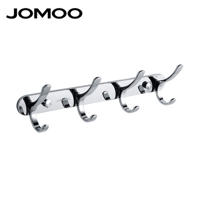

JOMOO Robe Hook Wall Hooks Nail Coat Hook Zinc Chrome Kitchen Key Holder Wall Mounted Clothes Hat Hooks Bathroom Accessories