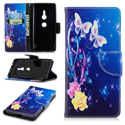 

BEFOSPEY Painting PU LeatherSoft TPU Card Slot Stand Wallet Case For Sony Xperia XZ257"2018