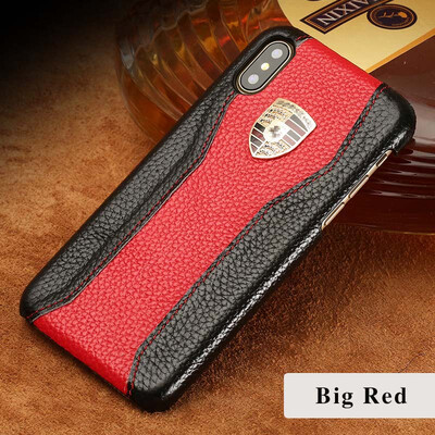

LANGSIDI натуральный кожаный чехол для iPhone X Высокое качество Litchi Texture Логотип автомобиля наполовину включает заднюю обло