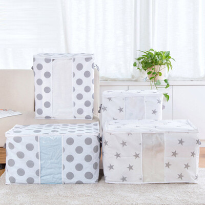 

Shouyou non-woven quilt large storage bag non-woven printing quilt finishing storage bag quilt storage bag polka dot