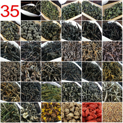 

35 Different Flavors Chinese Tea including Oolong Puer Black Green Herbal Flower Tea Food Gift 215g Chinese premium tea