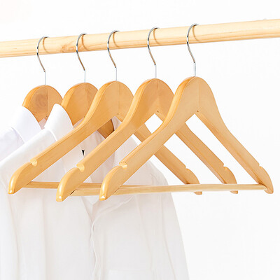 

ETCONY Hanger Wardrobe Solid Wood Drying Rack Wood Clothes Stand Clothes Shelf Hanger Non-slip Pants Clothes Hanger 3 Pack YTL-162