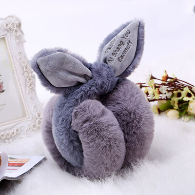 

AdjustableElegant Rabbit Fur Winter Earmuffs For Women Warm Earmuffs Ear Warmers Gifts For Girls Cover Ears Fashion Brand