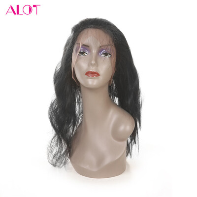 

Alot Indian Body Wave Pre Plucked 360 Lace Frontal 2242 Free Part Natural Color Free Part Frontal