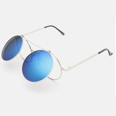 

Модный парный панк Clamshell солнцезащитные очки ретро солнцезащитные очки мужчины очки женщин Личность Clamshell Очки Металл Punk Солнцезащитные очки