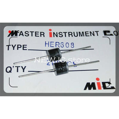 

100pcslot Efficient rectifier diode HER608 6A 1200V