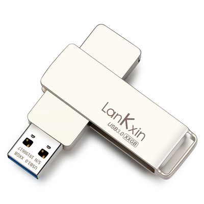 

Lanke core AEL1 32G USB30U disk high speed rotating metal car U disk silver