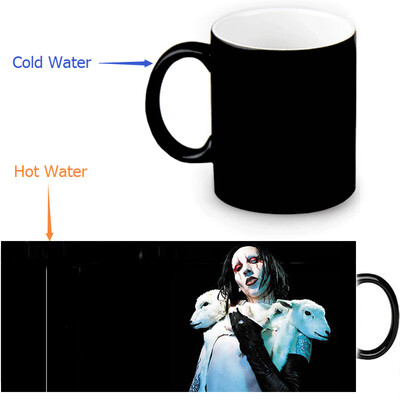 

Marilyn Manson 350ml/12oz Heat Reveal Mug Color Change Coffee Cup Sensitive Morphing Mugs Magic Mug Milk Tea Cups