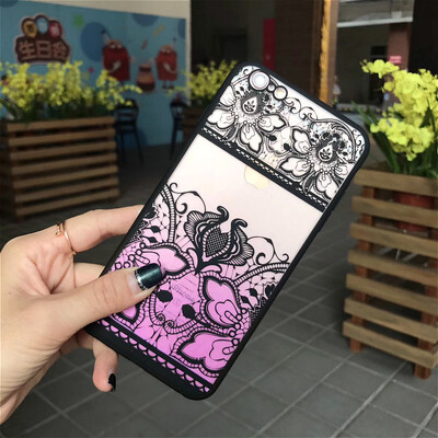 

3D рельеф Винтаж Мандала Цветы матовая Пластик Силиконовая крышка для iphone 5 5s se телефона ясно градиент чехол для IPhone 6 7 8