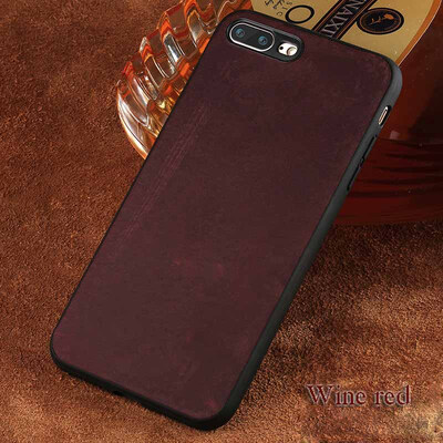 

LANGSIDI Genuine Leather Phone Case For iPhone 7 Plus Case Vintage Crazy horse skin All-inculsive Cover