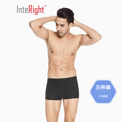 

INTERIGHT underwear mens 80S super fine modal bag net color boxer pants 3 boxed mixed color XXL