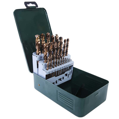 

Wick Wco WK6542225 25 piece set of stainless steel twist drill high speed steel twist drill hand drill impact drill plastic copper aluminum woodworking drill power tool accessories 1-13mm