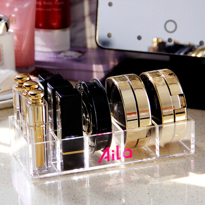 

AILA 2018 Новый дизайн Акриловый мини-макияж Организатор 9 Lattice Lipstick Лак для ногтей Puff Cake Box для дома