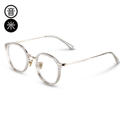 

Music meter retro glasses frame female Korean version of the round Harajuku glasses frame mens myopia ultra light plain glasses small fresh ABGCTK844 white transparent box