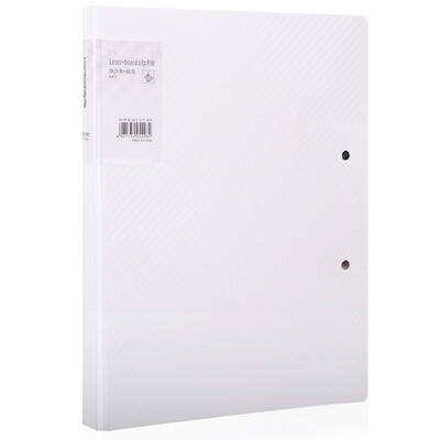 

(Deli) 5428 Lingya series thickening PP material folder A4 strong clip + board clip only loaded black