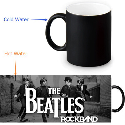 

The Beatles 350ml12oz Heat Reveal Mug Color Change Coffee Cup Sensitive Morphing Mugs Magic Mug Milk Tea Cups