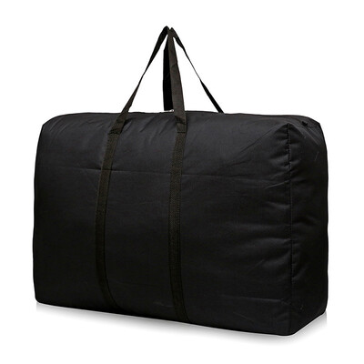 

Le woven bag moving bag large Oxford cloth travel storage bag waterproof tote bag duffel bag black 1006030