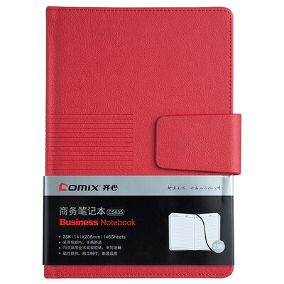 

Coix Comix 146 25K notebook magnetic buckle leather face office notebook red