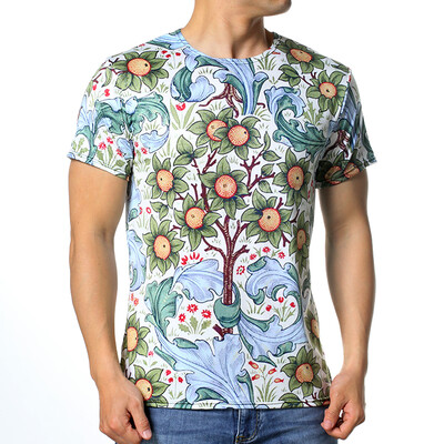 

Mens Summer Tree Printed Short Sleeve Shirt