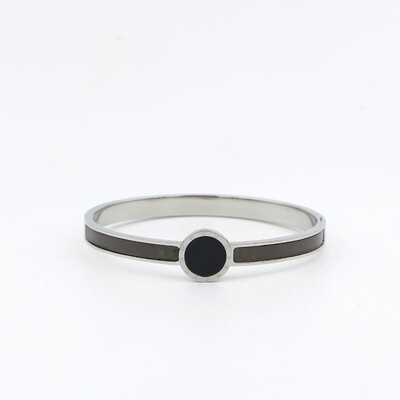 

Black Roman Bangle Bun Round Bracelet for Men&Women Fashion Titanium Steel 18K Rose Gold Bracelet