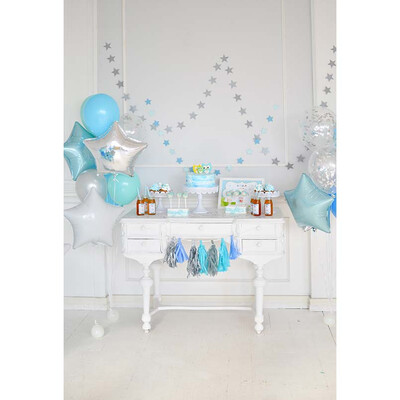 

Blue Sweets Snow Heart Photo Background 57FT Vinyl Fabric Cloth Digital Printing Wedding Backdrop Curtain -3083