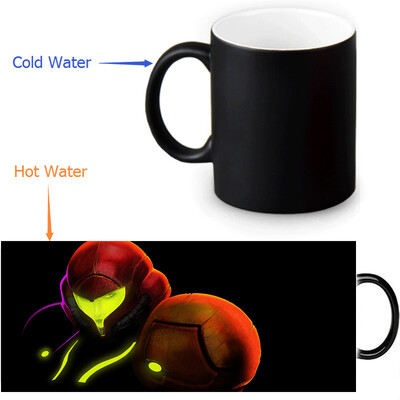 

Metroid 350ml12oz Heat Reveal Mug Color Change Coffee Cup Sensitive Morphing Mugs Magic Mug Milk Tea Cups
