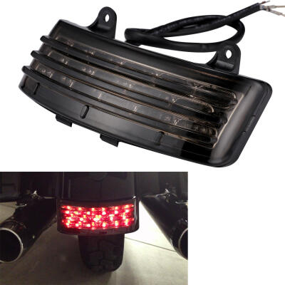 

1PC Universal Motorcycle Tri-bar Fender Amber LED Tail Light Running Light Brake Light License Plate Light for Harley Davidson