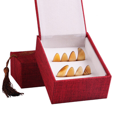

Bamboo Linsheng Guzheng Nail Medium Horn Adult Child Nail Raw Material Manual Polishing Musical Instrument Accessories 8 Pieces
