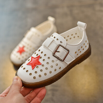 

Kids Shoes Summer 2018 Fashion Children Casual Shoes Girls Boys Shoes Flat Soft Sole Hollow Out Breathable Pu Leather Shoes