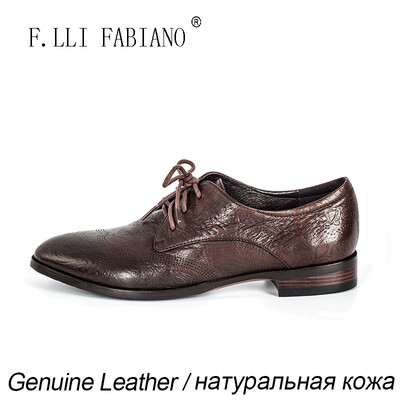 

Autumn Classical Oxford England Style Martin Genuine Leather Female Thin Shoes with Embossed Flowers Air Permeable and Comfortab