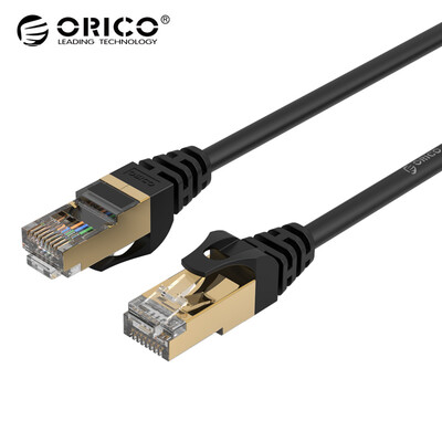 

ORICO PUG-C7 CAT7 Category 7 Gigabit Products Round Wire Cable Copper Screening High Speed ​​Network Jumper Project Home RJ45 Computer Cable Black 05 Meter