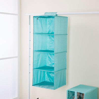 

Western SIVIN mint green storage hanging bag hanging storage bag four-layer wardrobe storage bag multi-layer dormitory storage bag