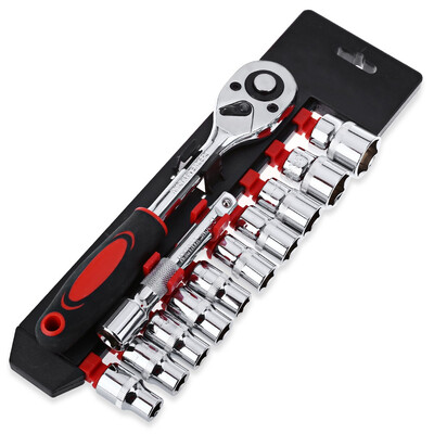 

12pcs 14-Inch 63MM Socket Set Ratchet Wrench Extension Rod Combo Tools Kit