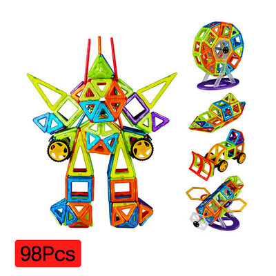 

New 98pcs Mini Magnetic Designer Construction Set Model & Building Toy Plastic Magnetic Blocks Educational Toys For Kids Gift
