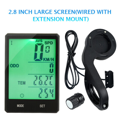 

INBIKE 28 Large Screen Bicycle Computer Wireless Bike Computer Rainproof Speedometer Odometer Cycling Measurable Stopwatch