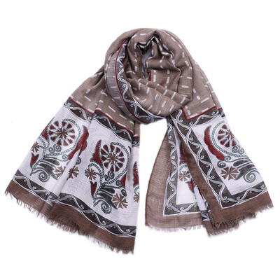 

JeouLy hot sale Printing Scarf Women linen Long Scarves Luxury Brand Shawl Wraps Viscose Hijab Scarf sunscreen shawls 100x180cm