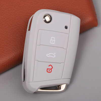 

KOOLIFE car key bag silicone sleeve buckle Volkswagen Skoda new Touran L new Tiguan L way Ling Ling degree popular restraint gray