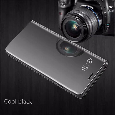 

Huawei Enjoy 7S Luxury Slim Mirror Flip Shell Stand Leather Smart Clear View Window Cover Phone Case