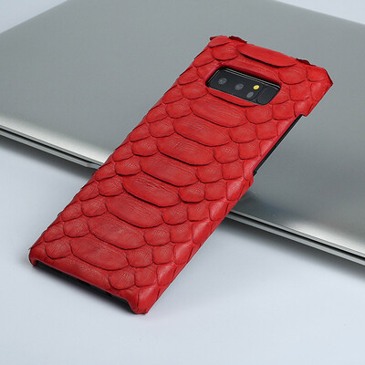

Genuine Leather Phone Case For Samsung S7 S8 Plus Note 8 Case Natural Python Skin Back Cover