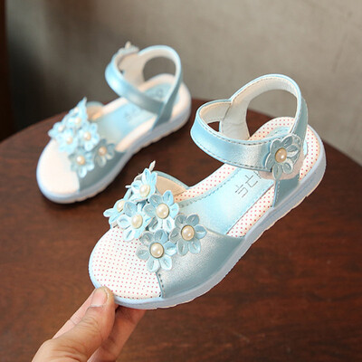 

Children Shoes Girls Sandals 2018 New Summer Fashion Flower Flat Soft Sole Kids Shoes for Girl Princess Sandals Eur Size 26-36