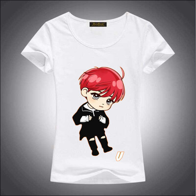 

HenReat High quality silk cotton white solid color short sleeve women BTS print T-shirt