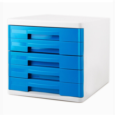 

Effective deli 9762 fashion color office five file cabinet information storage cabinet blue