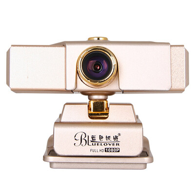 

Blue enchantress BLUELOVER T3300 flagship computer video conferencing camera live video camera beauty HD widescreen camera 1080P gold