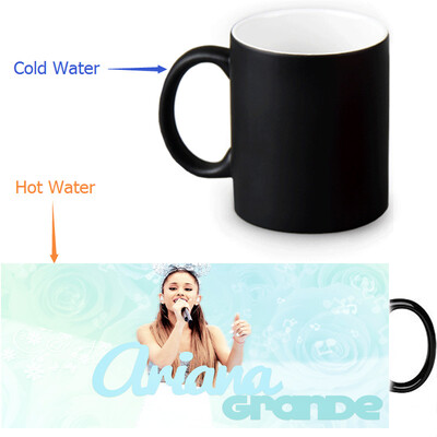 

Ariana Grande 350ml12oz Heat Reveal Mug Color Change Coffee Cup Sensitive Morphing Mugs Magic Mug Milk Tea Cups