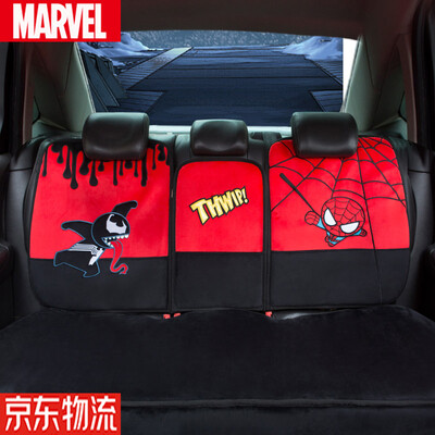 

Marvel car seat universal winter plush seven-piece rear seat cushion autumn&winter new non-slip car back warmth velvet seat cover kawaii spiderman
