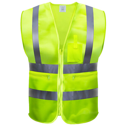 

Paola reflective vest multi-bag sanitation road construction site construction reflective clothing car safety command duty rescue night running cycling vest 5988