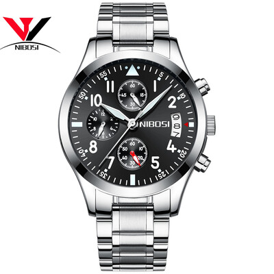 

Relogio Masculino NIBOSI Мужские часы Лучшие бренды Роскошные моды Военные деловые часы Мужчины Марка Роскошные спортивные кварцевые наручные часы