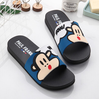 

PaulFrank big mouth monkey sandals&slippers couple models bathroom drag fashion outdoor beach shoes PF621 dark blue 42