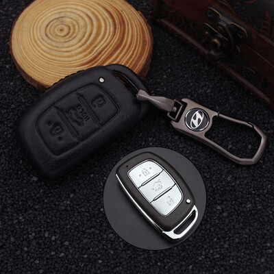 

Che Dapin modern name map car key bag leather key ring modern name map new ix35 ix25 Ruiqi smart all-inclusive nesting key set brown
